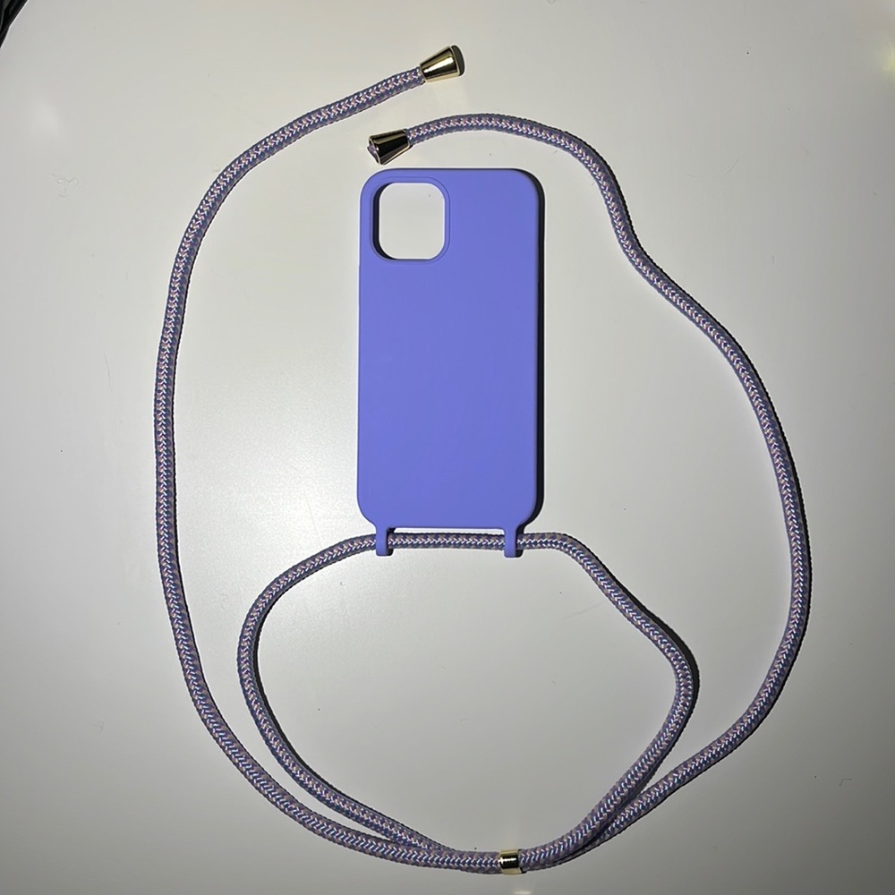 iPhone 12 case with lanyard strap